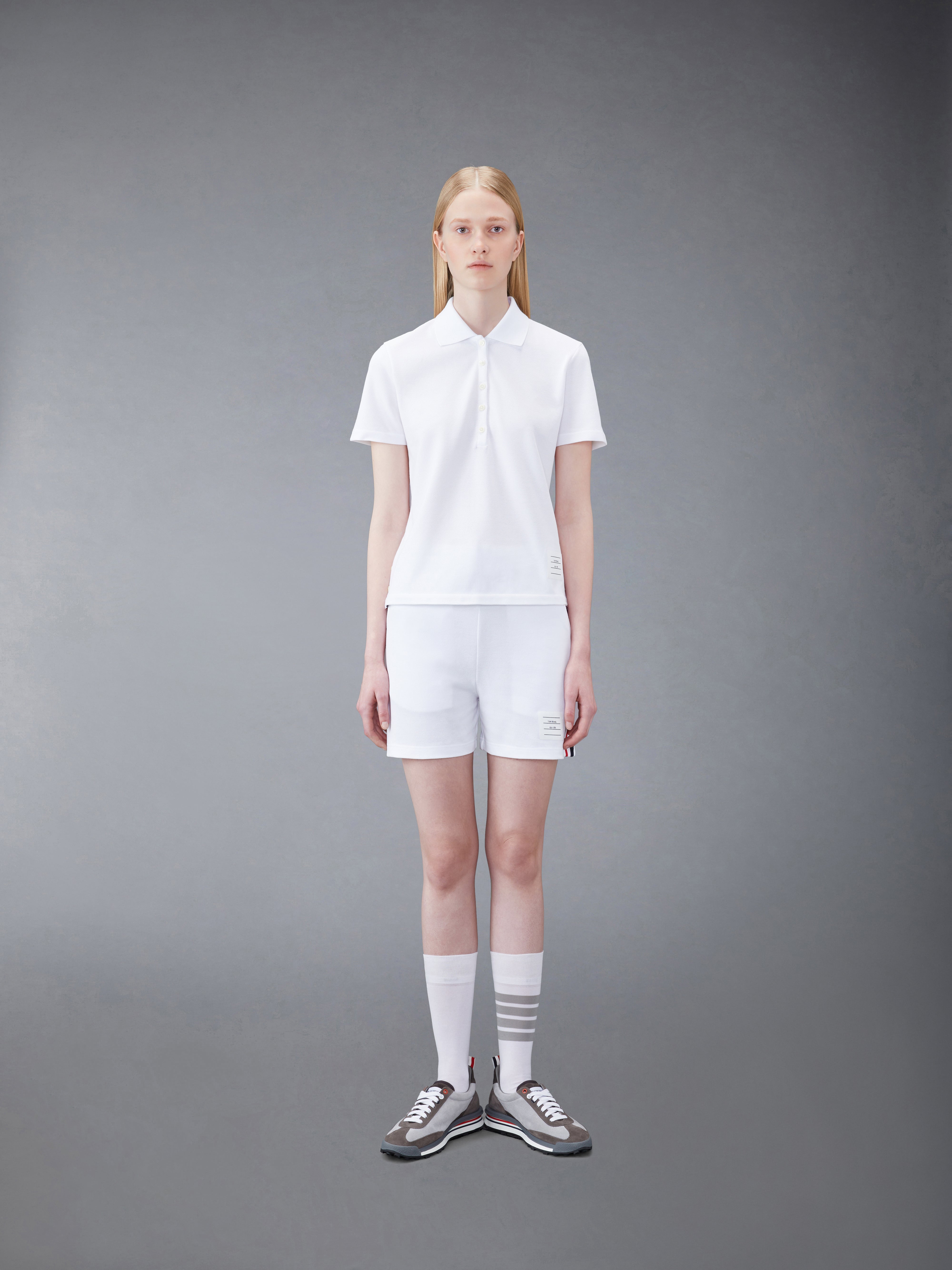 Classic Pique Relaxed Fit Center Back Stripe Polo | Thom Browne