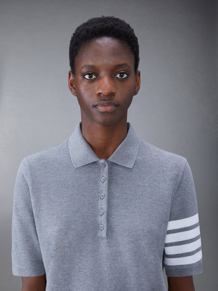 クラシック ピケ 2003 4バー ポロ ミディアム グレー