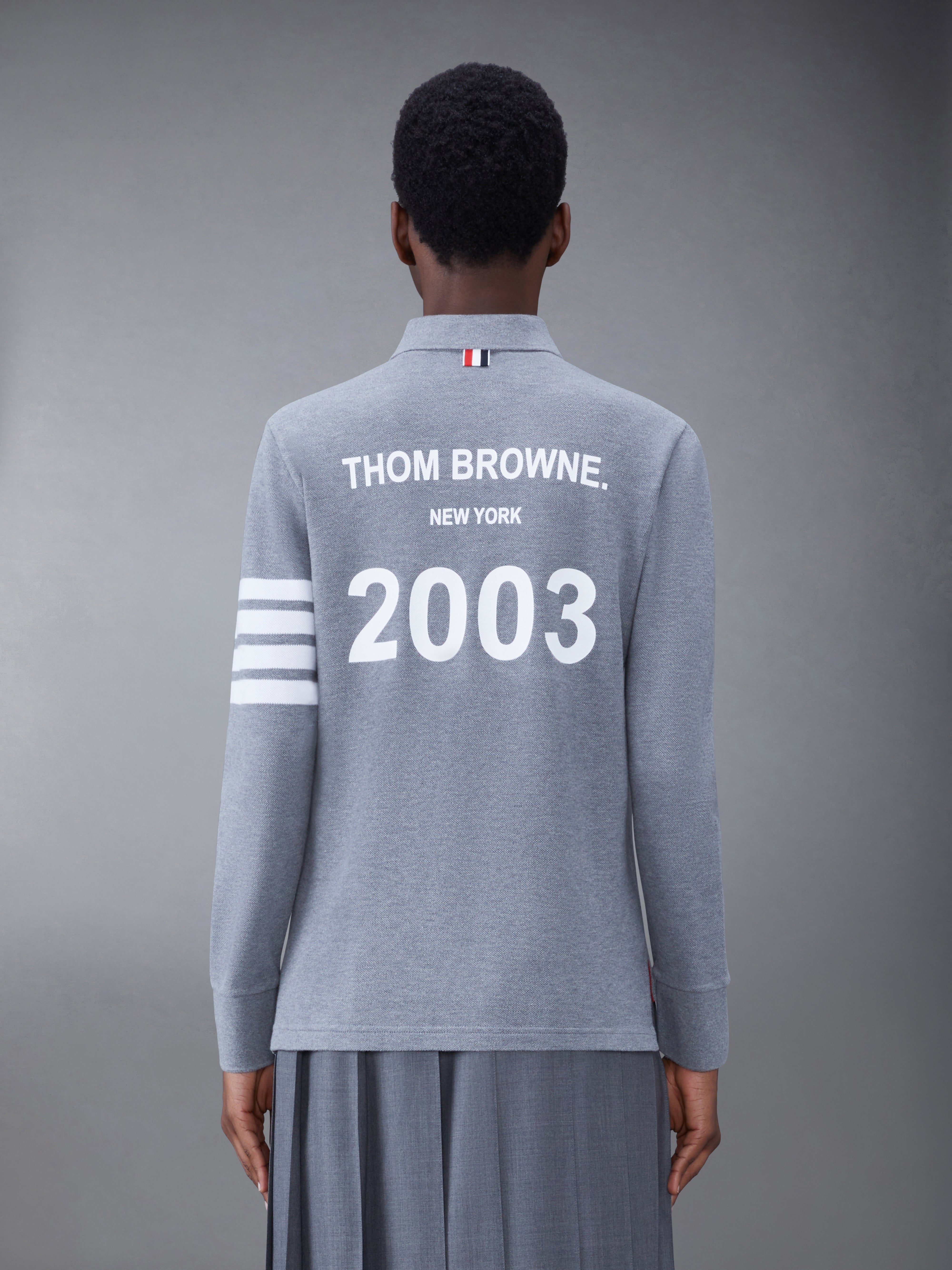 クラシック ピケ 2003 4-BAR 長袖ポロシャツ | Thom Browne