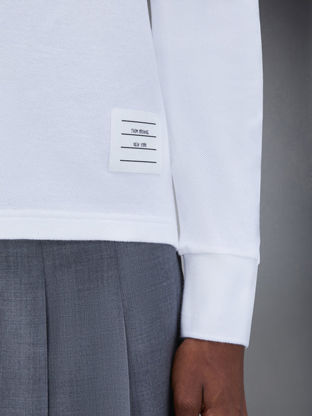 Classic Pique 2003 4-Bar Long Sleeve Polo WHITE