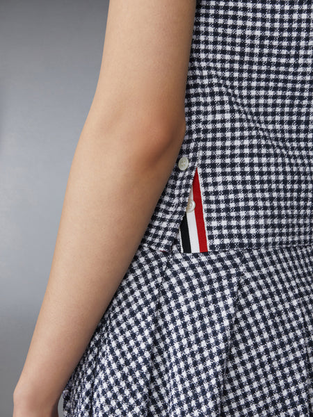 GINGHAM COTTON TWEED POLO