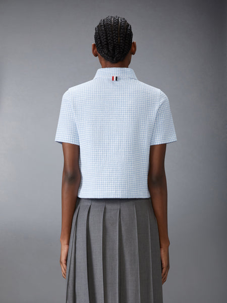 GINGHAM COTTON TWEED POLO