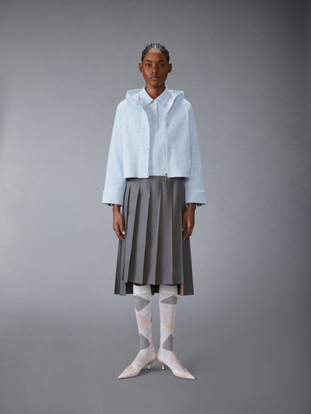 GINGHAM COTTON TWEED POLO
