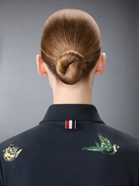 SATIN STITCH BIRD EMBROIDERY POLO