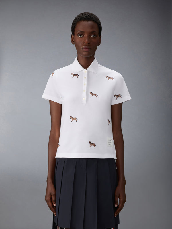 루나 뉴 이어 피케 홀스 엠브로이더리 폴로 - image 1