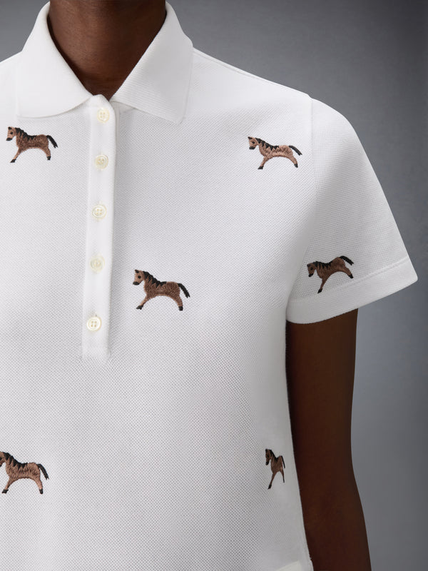 루나 뉴 이어 피케 홀스 엠브로이더리 폴로 - image 5