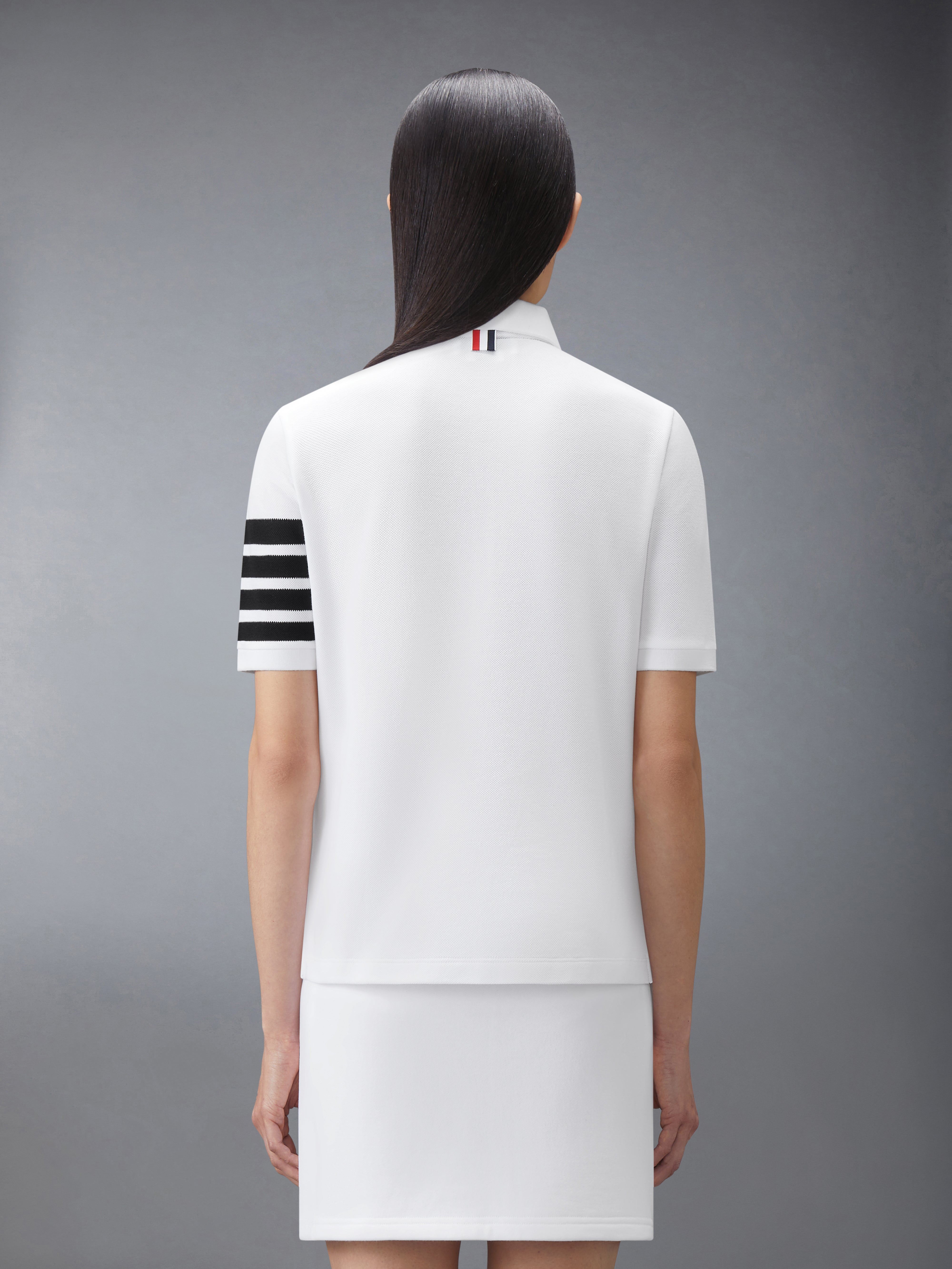 THOM BROWNE ホワイト ポロシャツ ウィメンズ Tシャツ＆ポロシャツ | Thom Browne