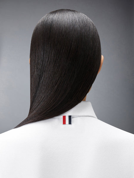 PIQUE 4-BAR POLO WHITE/BLACK