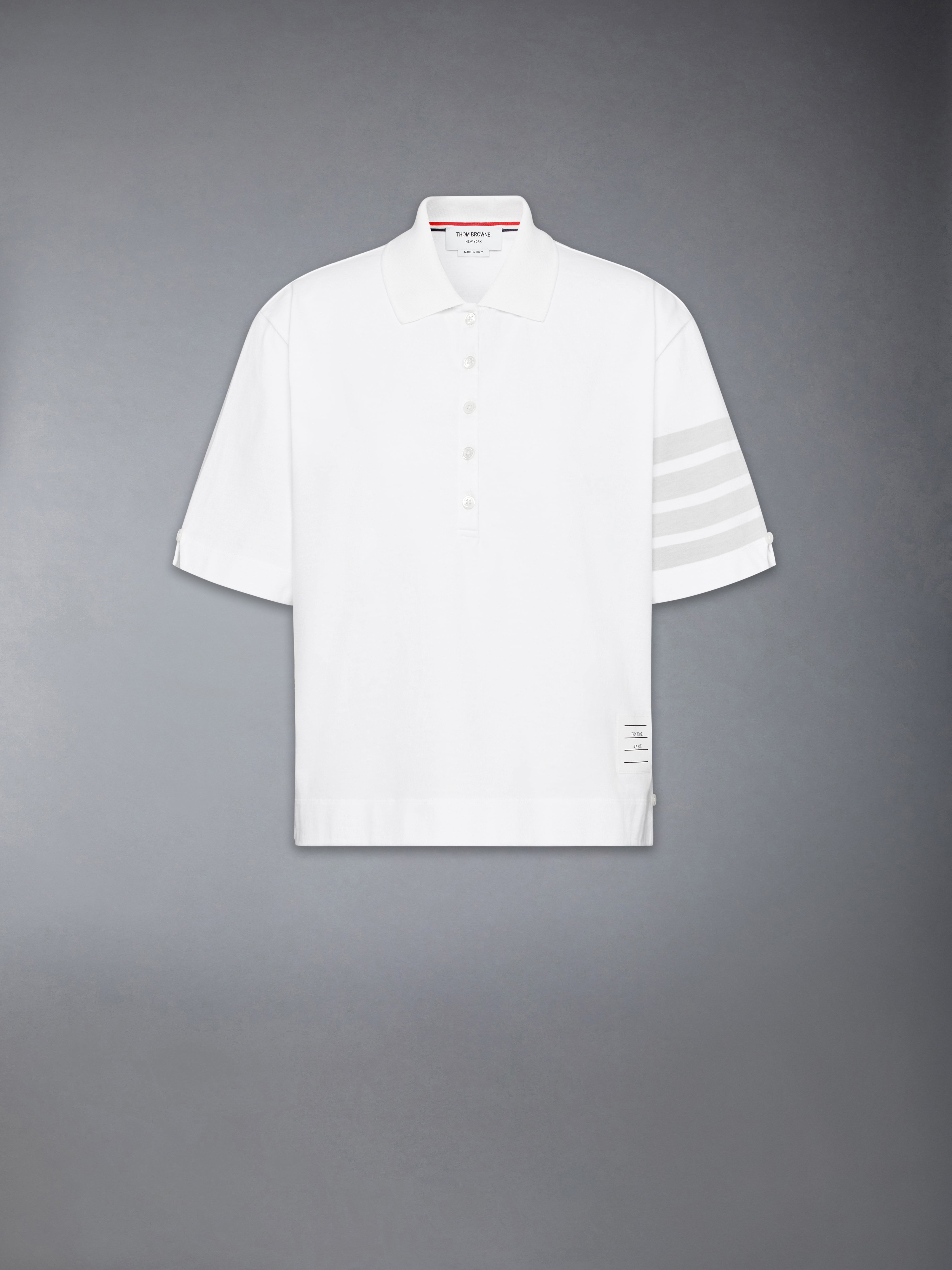 Overdyed 4-Bar Jersey Polo | Thom Browne