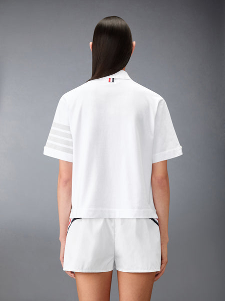 OVERDYED 4-BAR JERSEY POLO WHITE