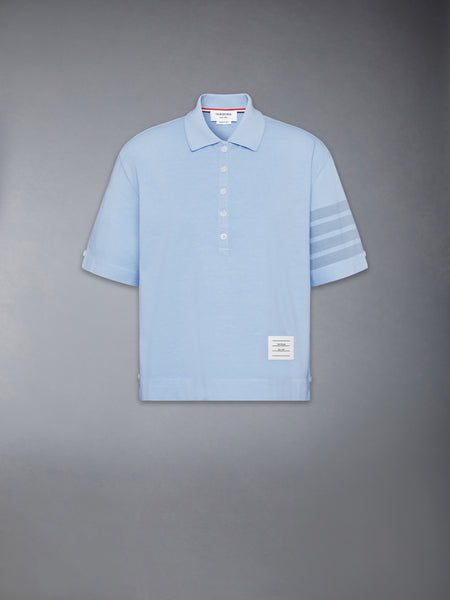 OVERDYED 4-BAR JERSEY POLO LIGHT BLUE