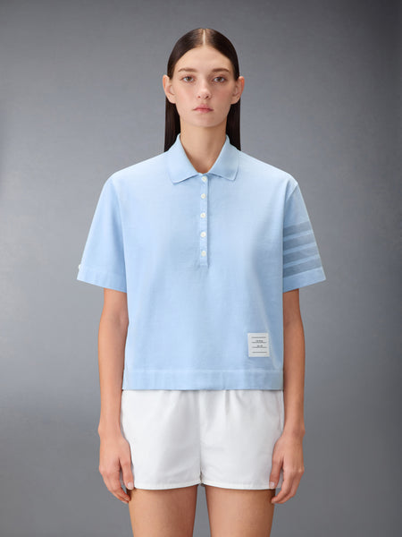 OVERDYED 4-BAR JERSEY POLO LIGHT BLUE