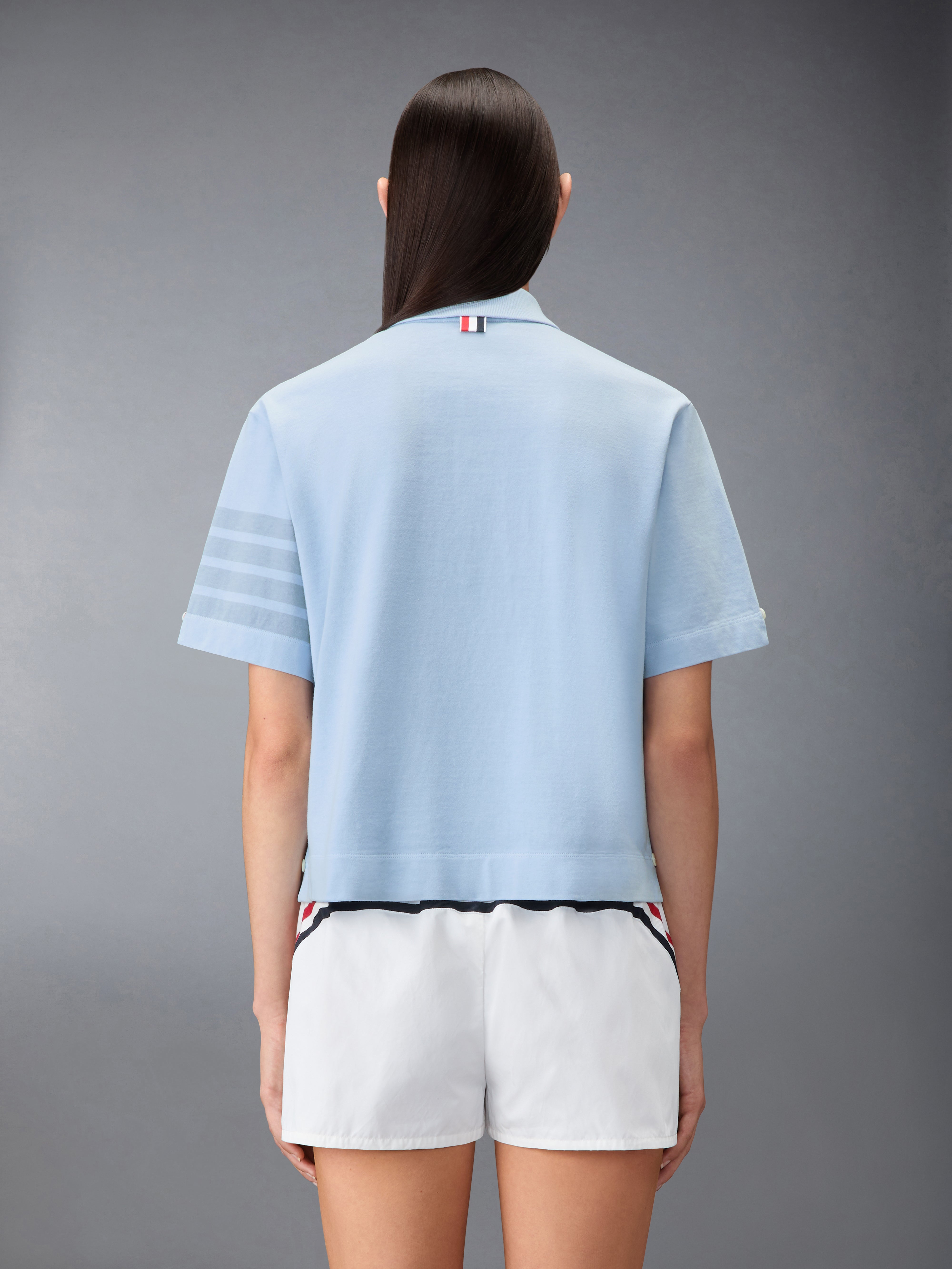 THOM BROWNE ホワイト ポロシャツ THOM BROWNE ポロシャツ ホワイト サイズ1 - メルカリ