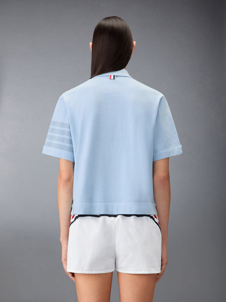 OVERDYED 4-BAR JERSEY POLO LIGHT BLUE