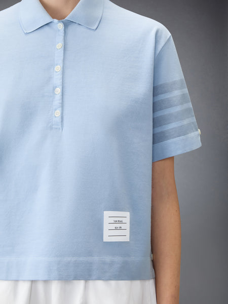 OVERDYED 4-BAR JERSEY POLO LIGHT BLUE