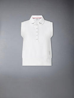 JERSEY EMBROIDERY SLEEVELESS POLO