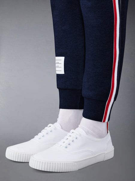 CLASSIC LOOPBACK STRIPE SWEATPANTS NAVY