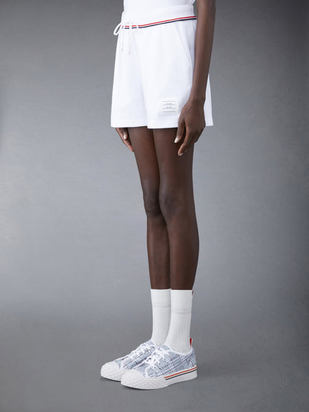 Cotton Milano Stripe Sweatshorts WHITE