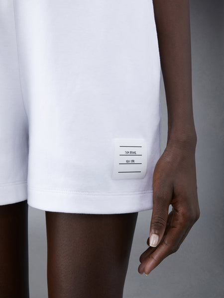 Cotton Milano Stripe Sweatshorts WHITE