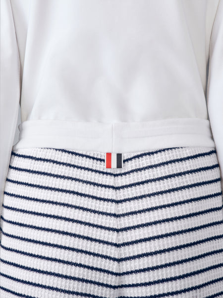 TEXTURED COTTON SHORTS NAVY