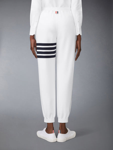 LOOPBACK PIPING 4-BAR SWEATPANT WHITE /NAVY