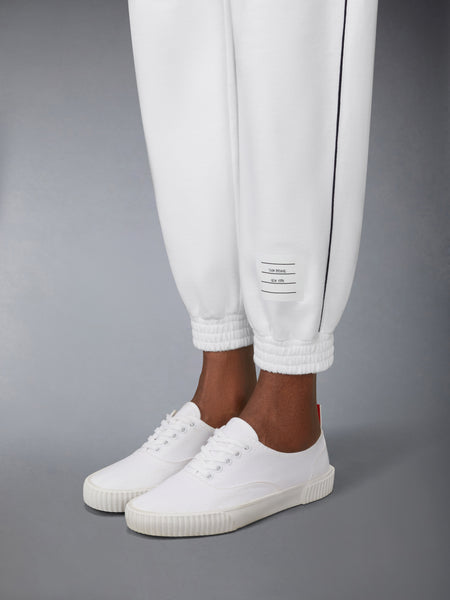 LOOPBACK PIPING 4-BAR SWEATPANT WHITE /NAVY