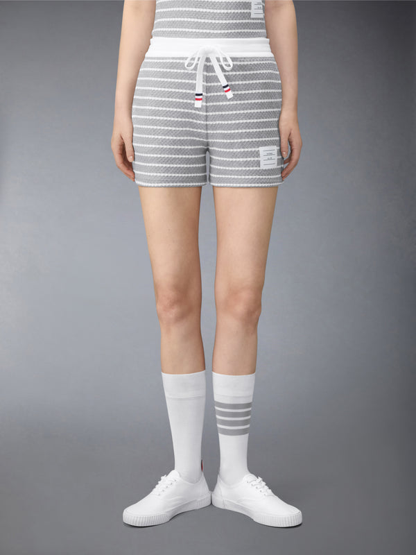 STRIPED HONEYCOMB SHORTS - image 1