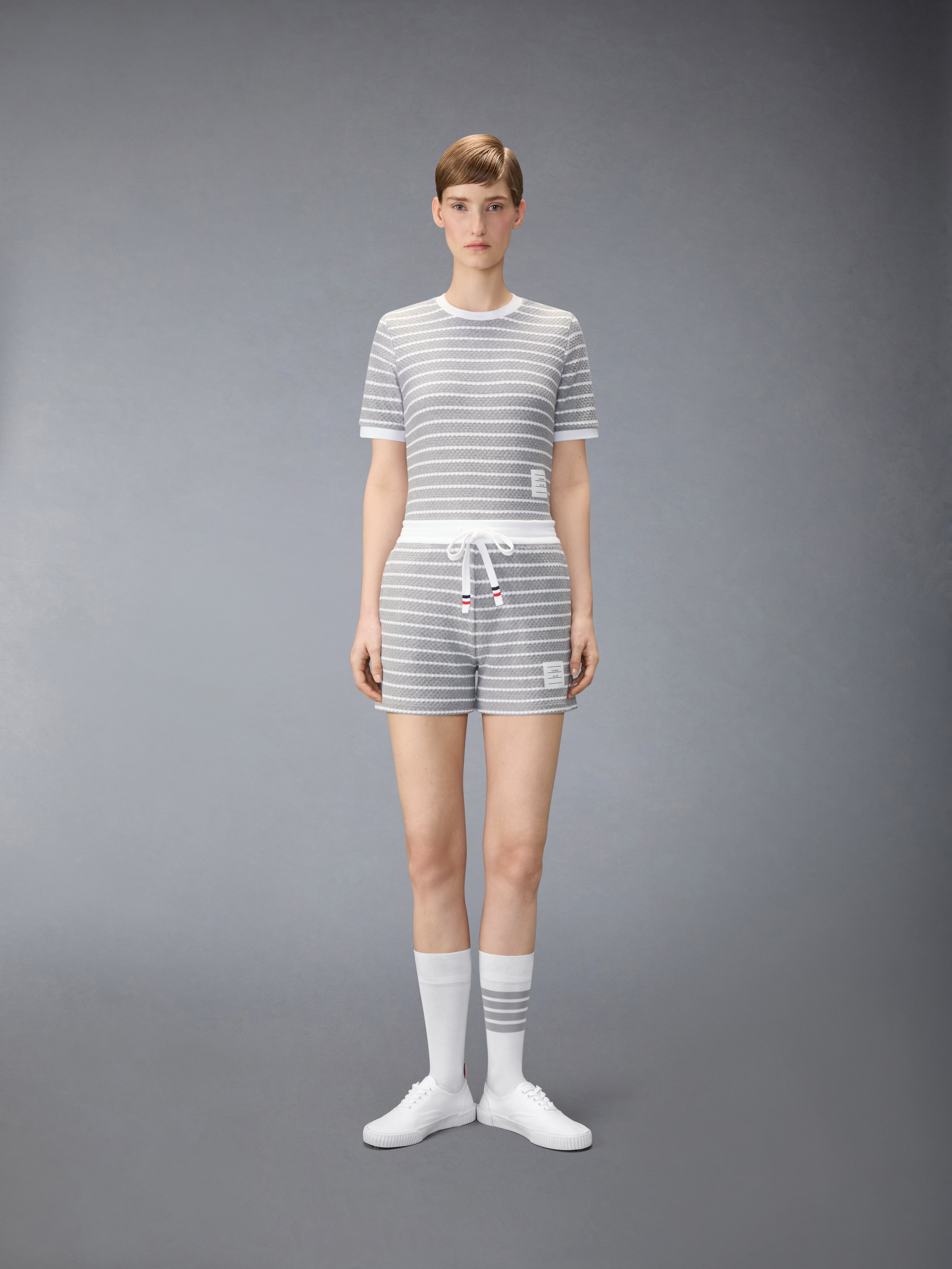 Striped Honeycomb Shorts | Thom Browne