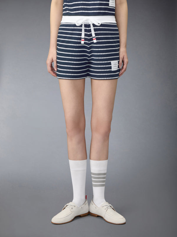 STRIPED HONEYCOMB SHORTS - image 1