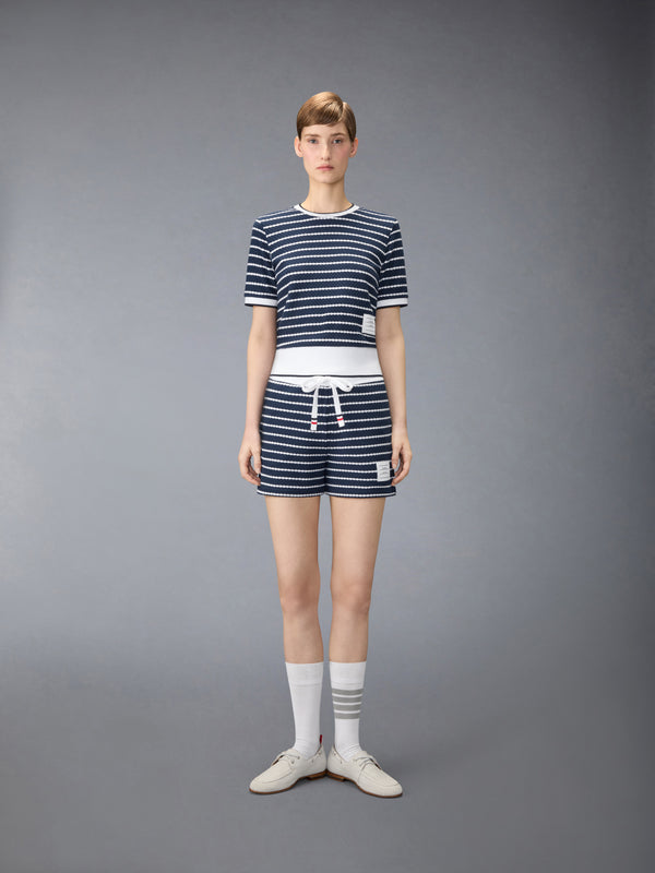 STRIPED HONEYCOMB SHORTS - image 3