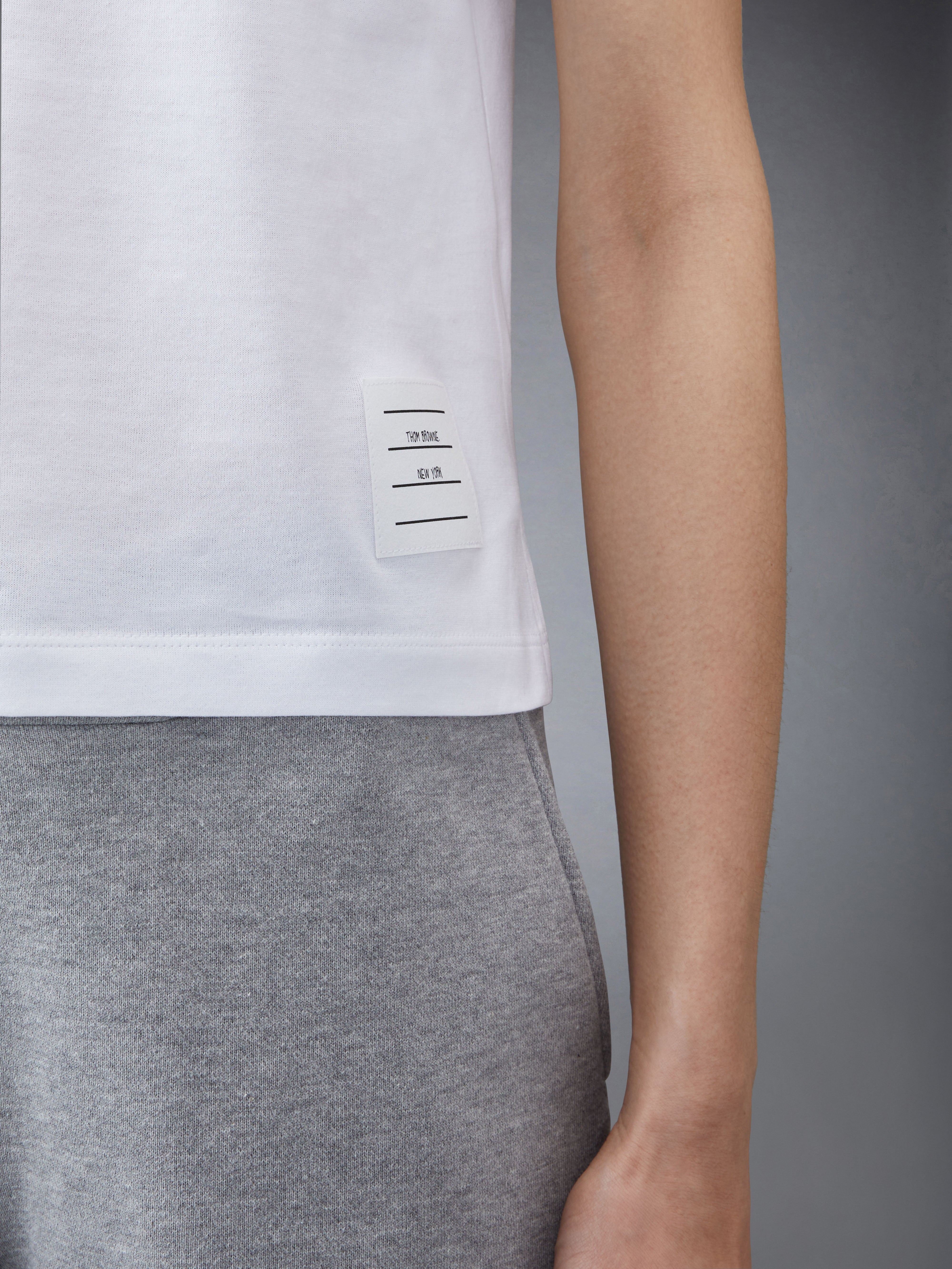 Jersey Relaxed Side Slit Tee | Thom Browne