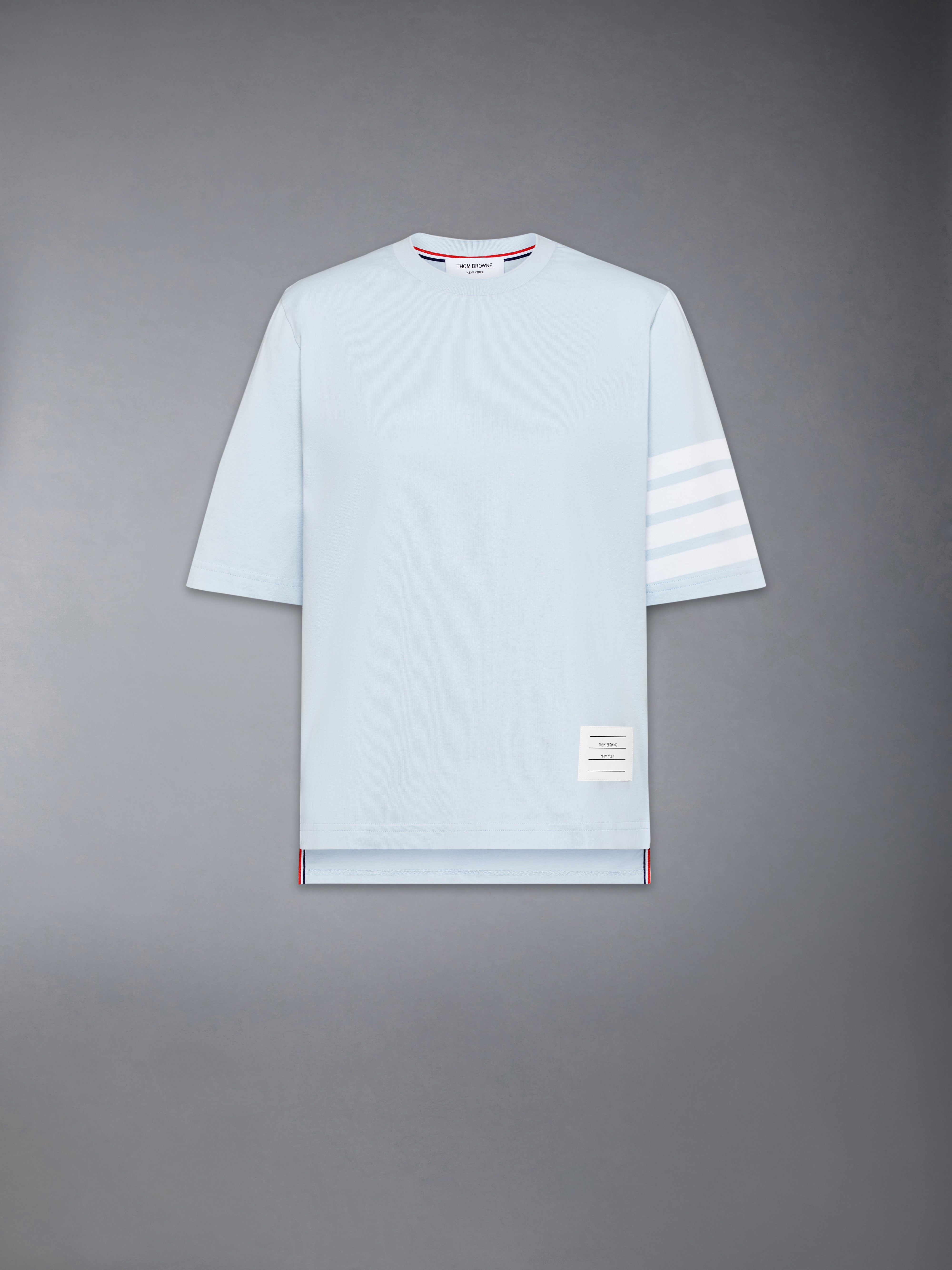 Jersey 4 Bar Short Sleeve Tee | Thom Browne