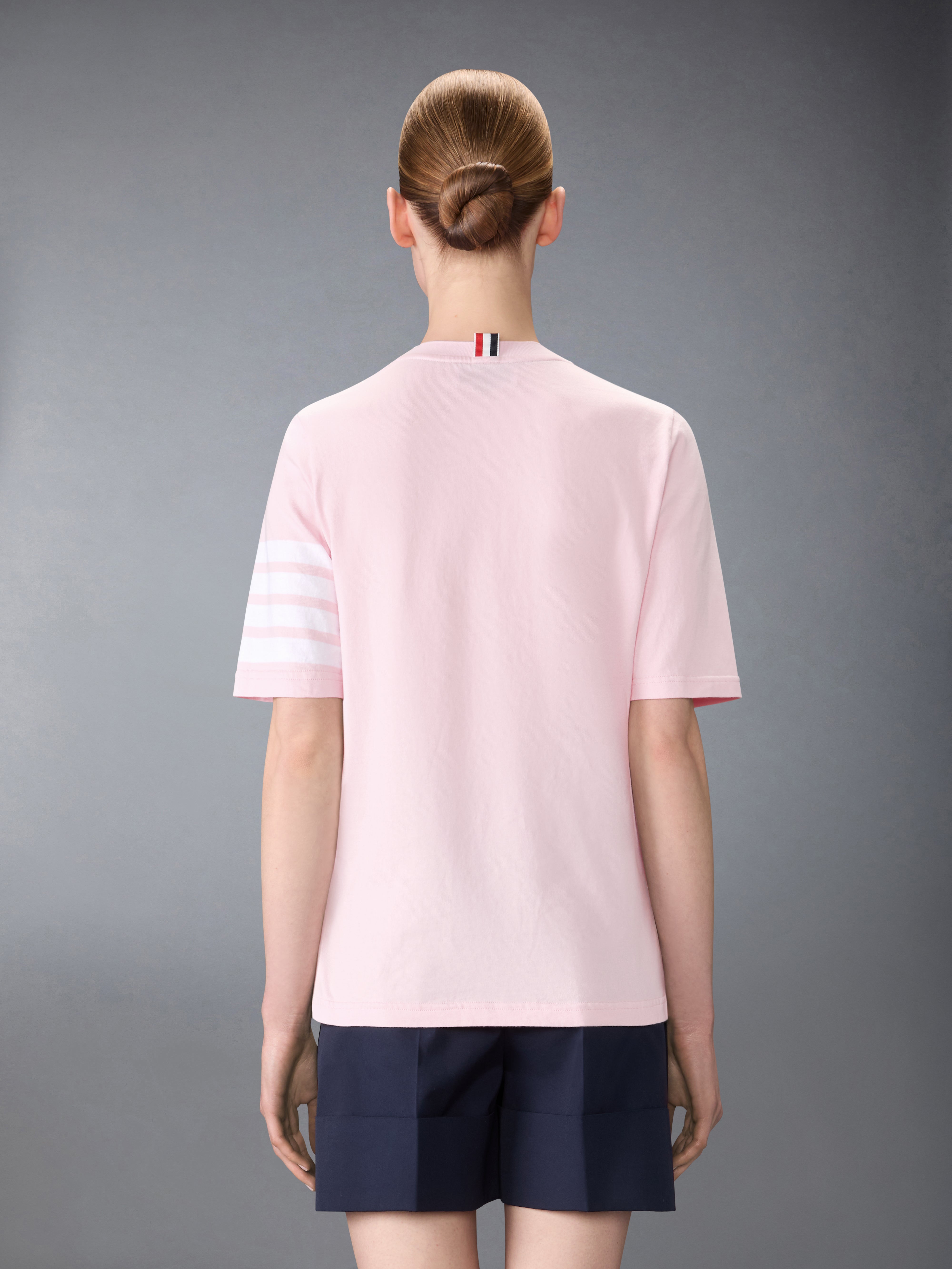 Jersey 4 Bar Short Sleeve Tee | Thom Browne