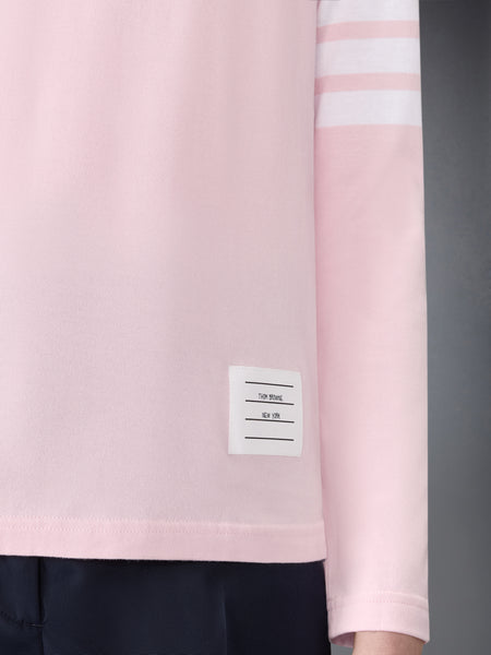 JERSEY 4-BAR LONGSLEEVE TEE LT PINK