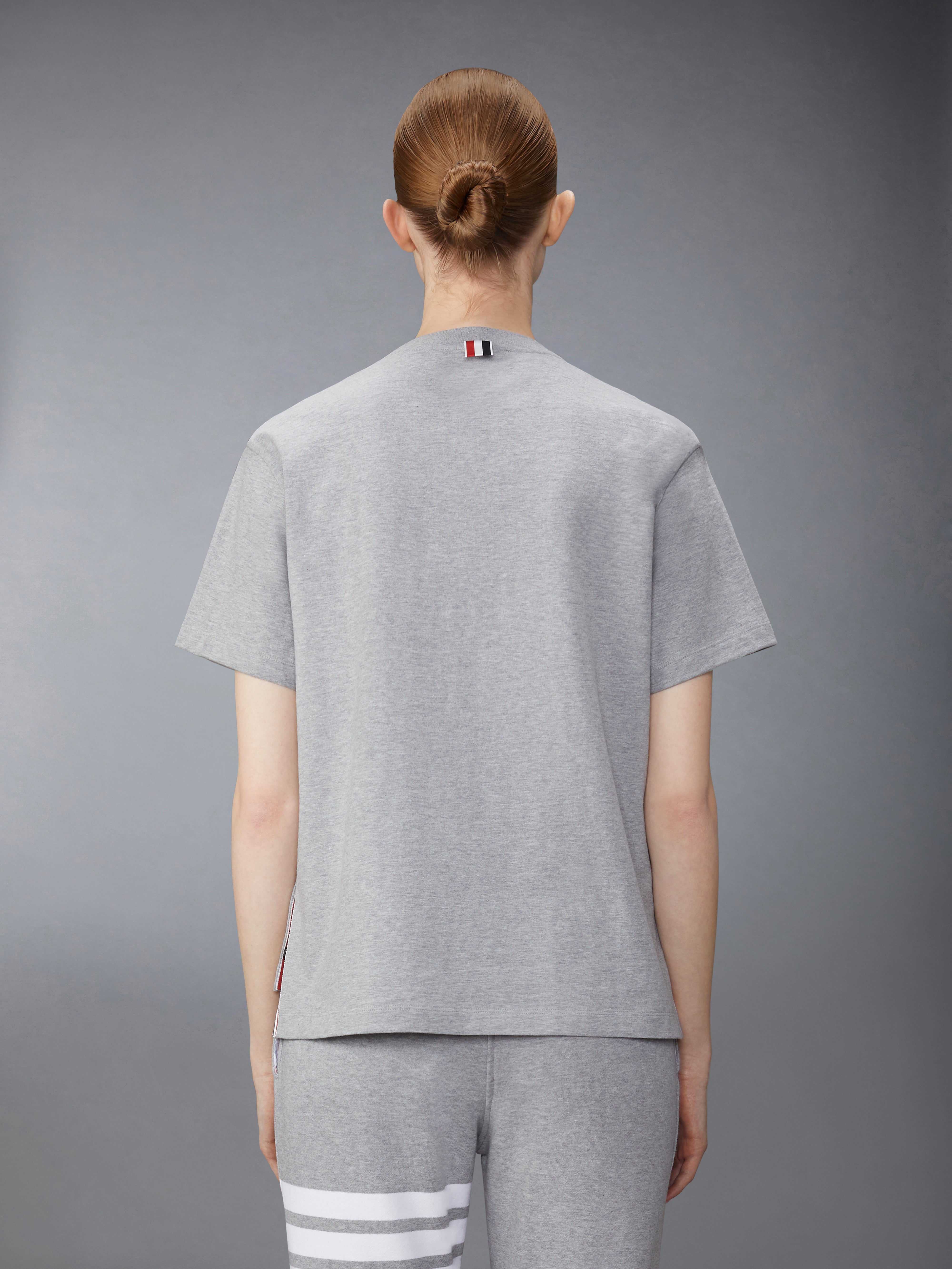 【THOM BROWNE】Pocket medium weight short sleeve T-shirt Thom Browne Short Sleeve Pocket Tee, Size 1