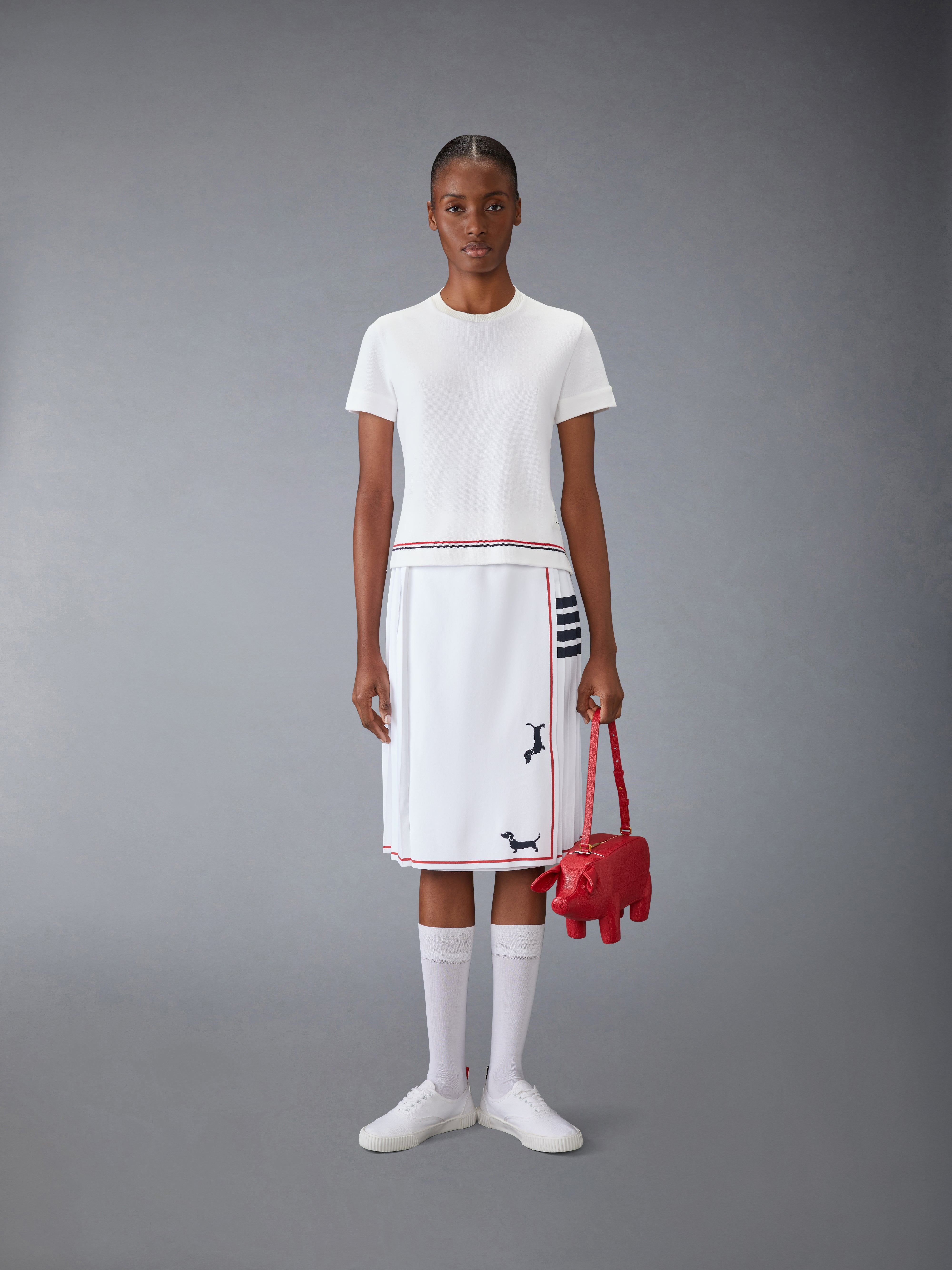 24AW new/THOM BROWNE ヘクターコットンピケ Tシャツ T-Shirt コットン ピケ Tシャツ | Thom Browne