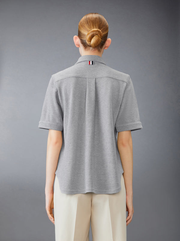 COTTON PIQUE SHORT SLEEVE SHIRT - image 2