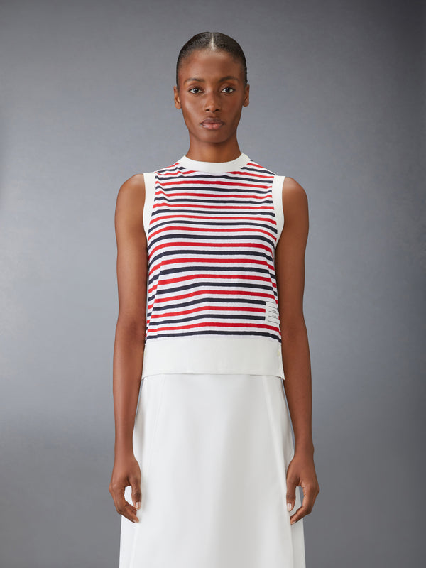 LINEN JERSEY SHELL TOP - image 1
