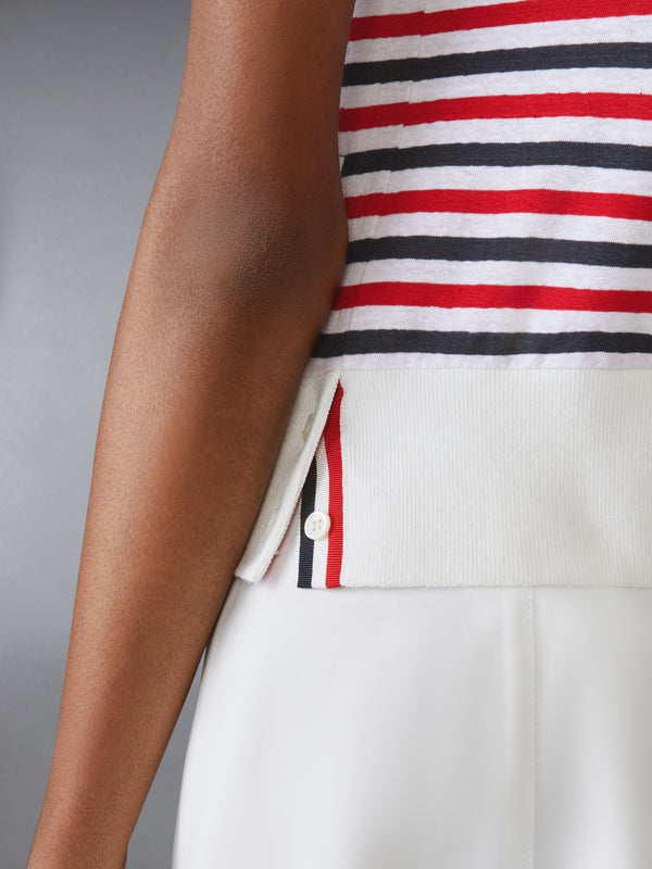 LINEN JERSEY SHELL TOP - image 4
