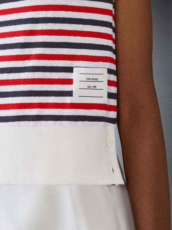 LINEN JERSEY SHELL TOP - image 5