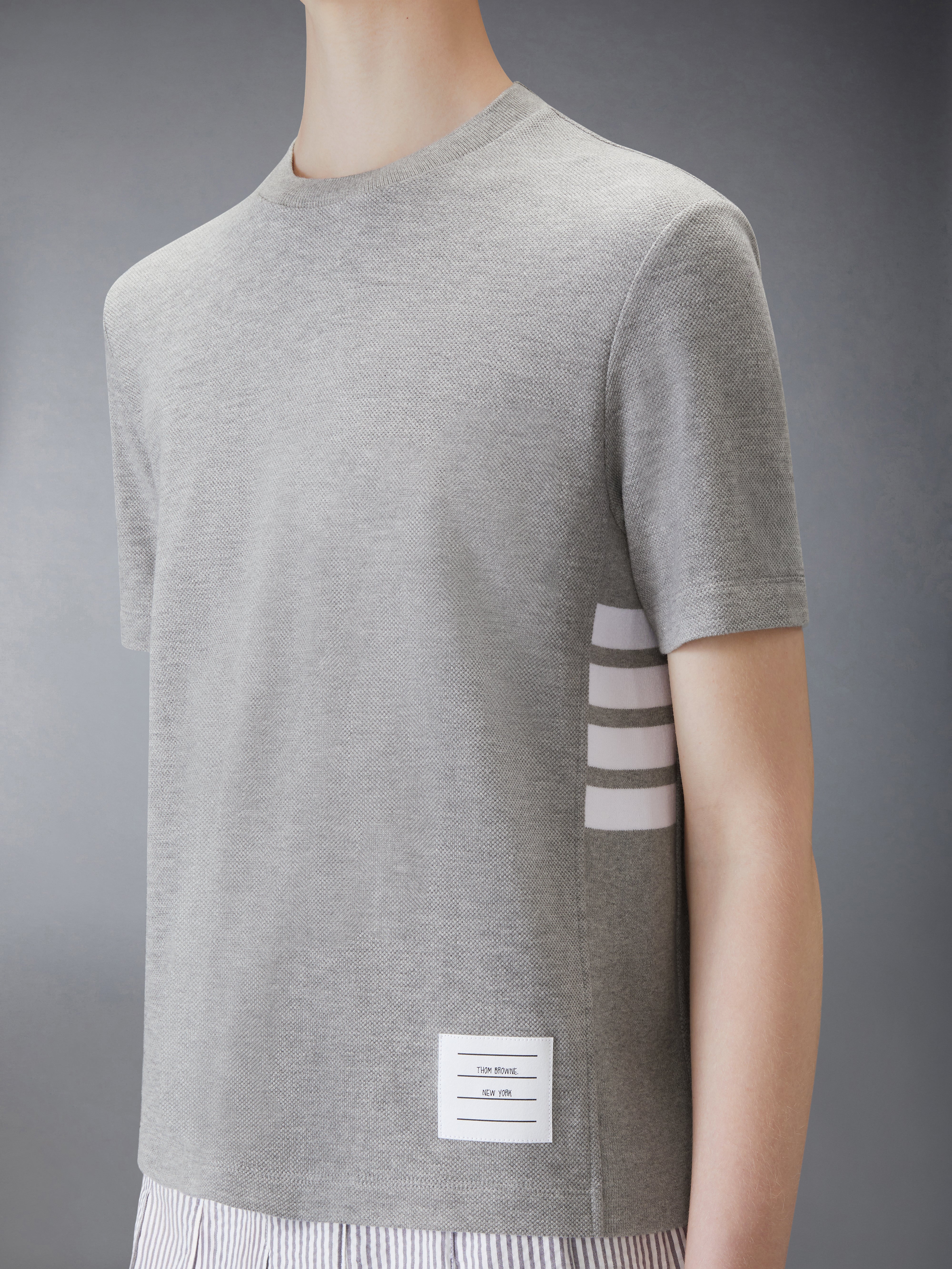 ★THOM BROWNE★コットン ピケ Tシャツ THOM BROWNE コットンピケ Tシャツ | THE OUTNET (アウトネット)