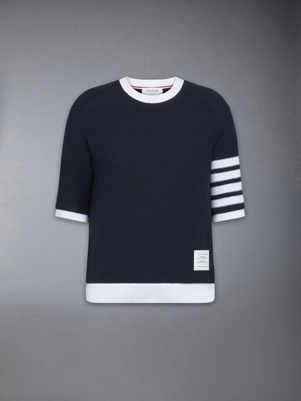 TEXTURED COTTON PIQUE 4-BAR TEE - featured image