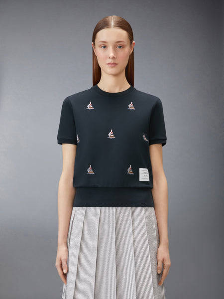 COTTON MILANO SAILBOAT RIB TEE 네이비