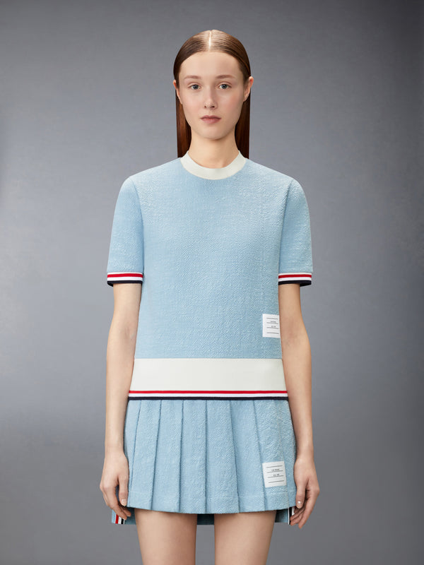 COTTON TWEED RWB CUFF TEE - image 1