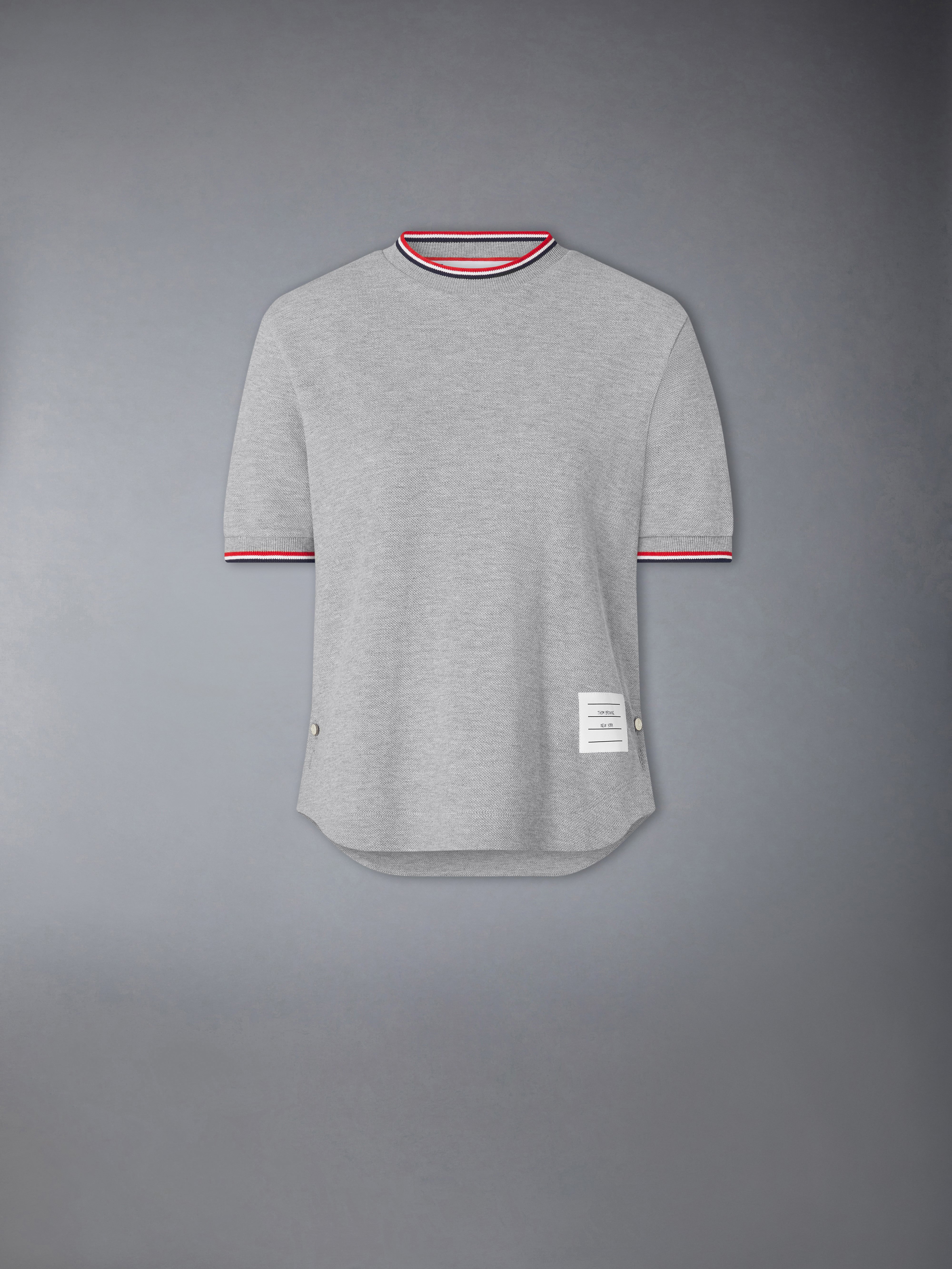 Pique Rwb Tipping Tee | Thom Browne