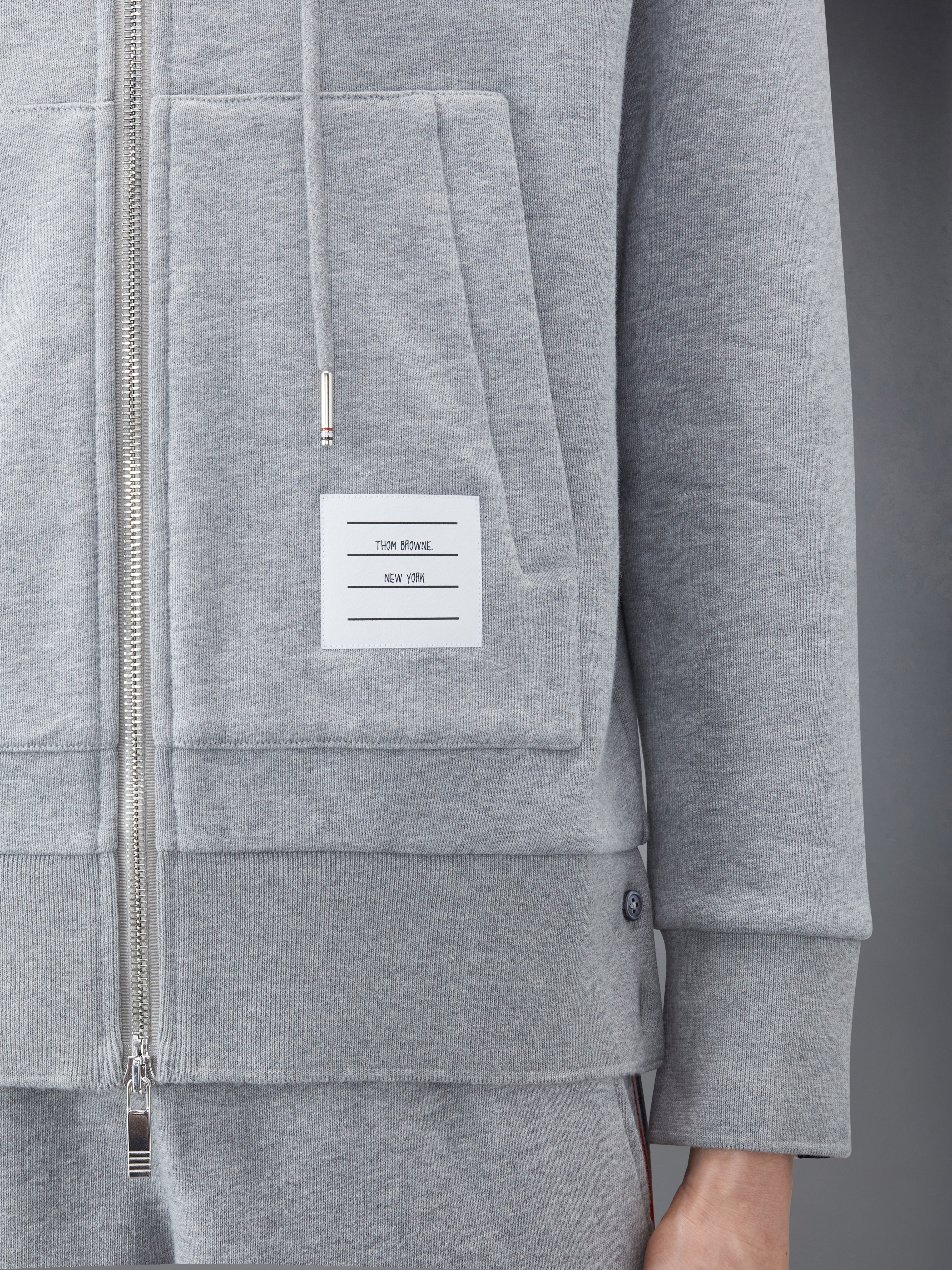 CLASSIC LOOPBACK RWB ZIP HOODIE | Thom Browne