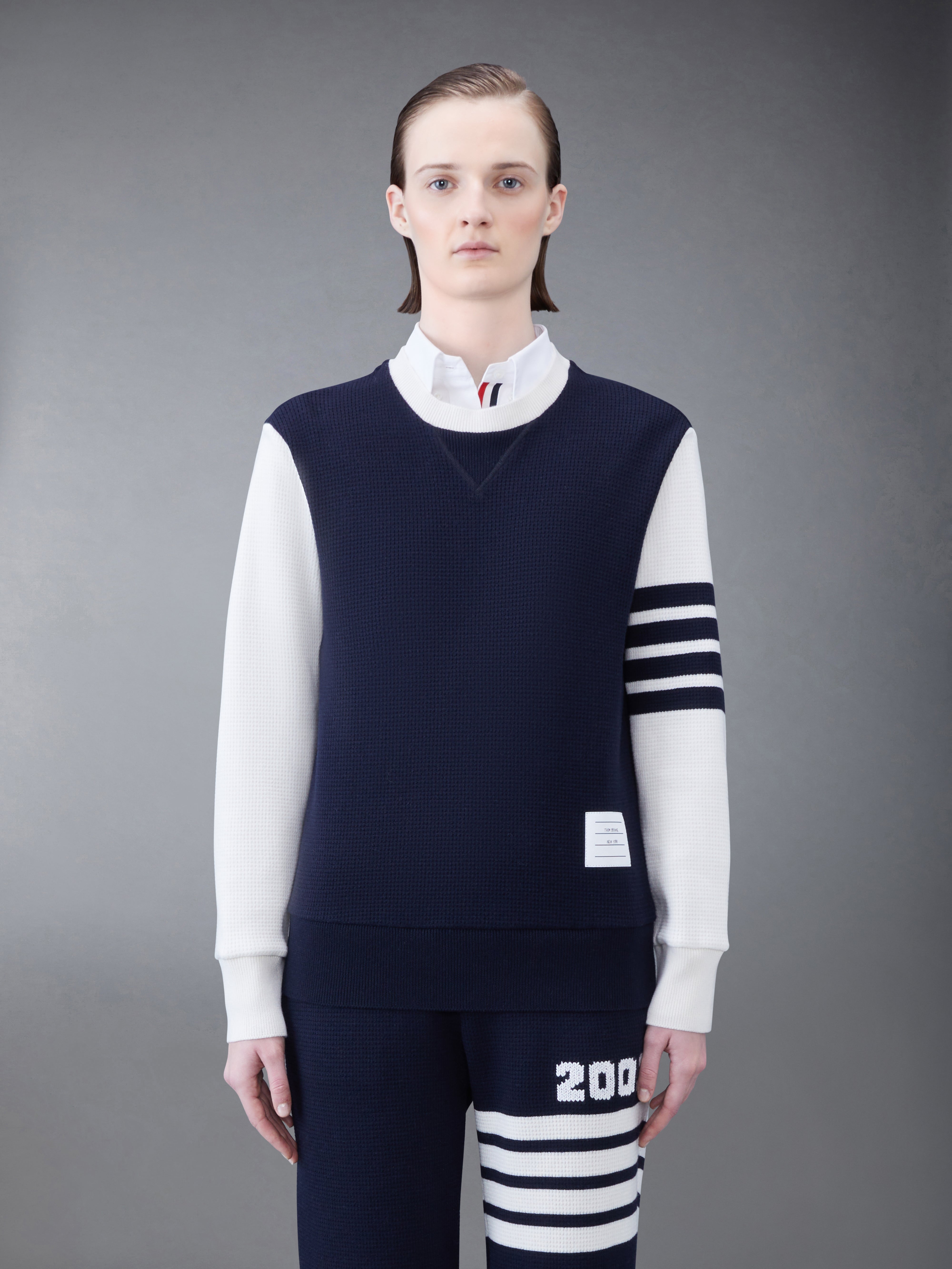 カシミアワッフル 2003 4バー スウェットパンツ | Thom Browne