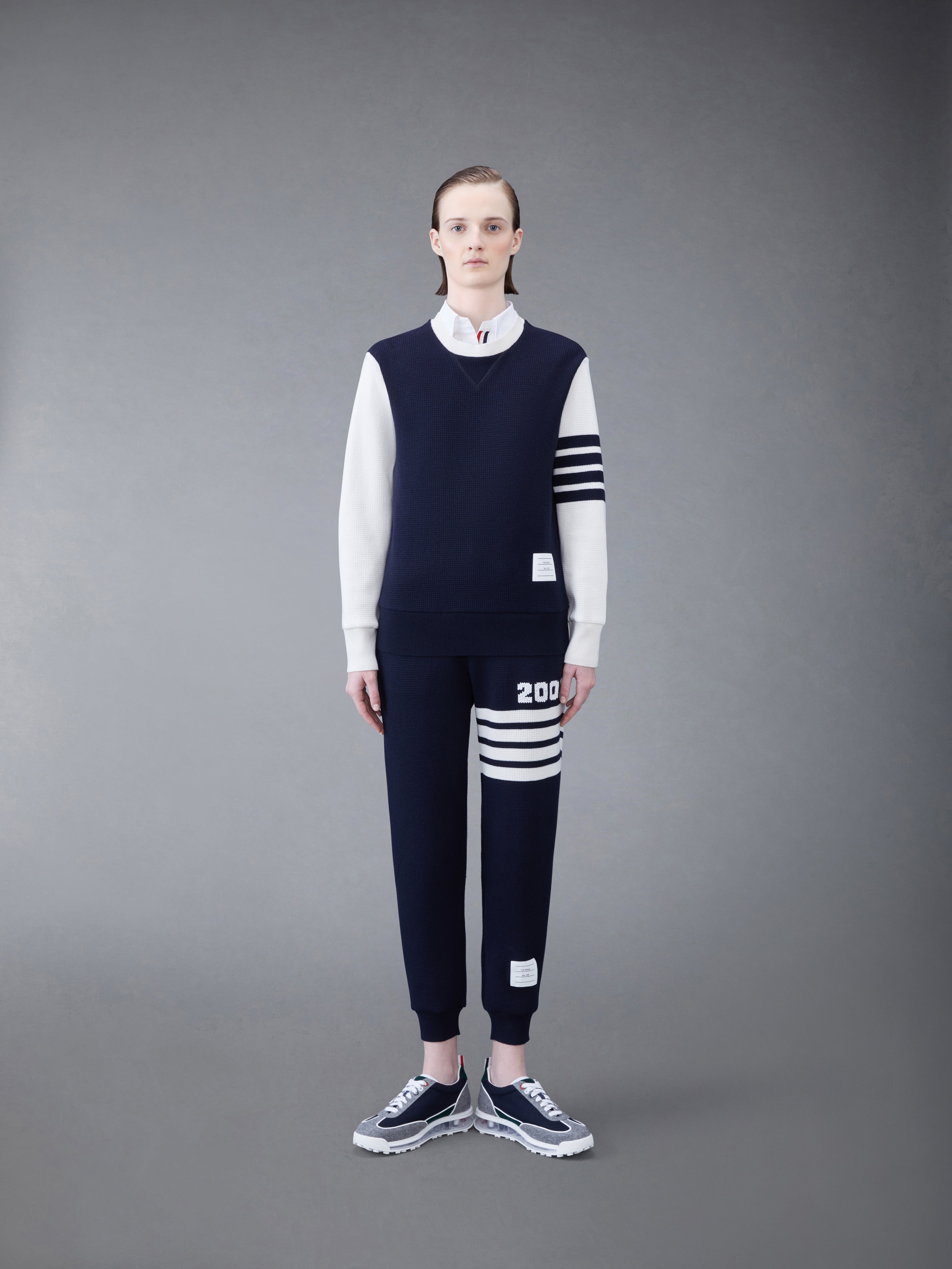 Cashmere Waffle 2003 4 Bar Sweatshirt | Thom Browne