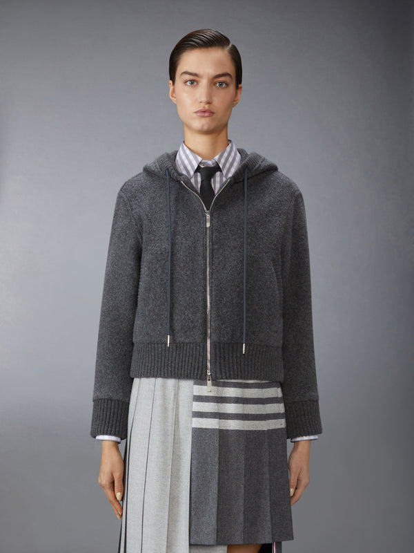 WOOL FLEECE ZIP UP HOODIE - image 1