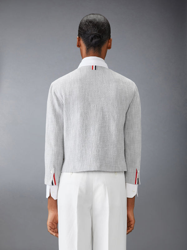 COTTON TWEED CREW NECK CARDIGAN - image 2